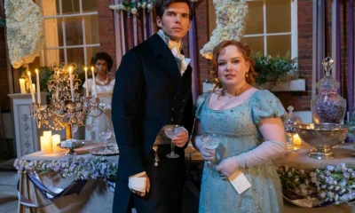 Luke Newton and Nicola Coughlan in season three of Bridgerton