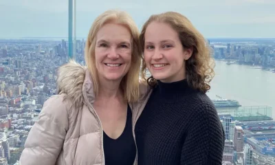 The author on a viewing platform with her mum during one of her New York visits (April 2023).