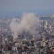 Smoke rises following an Israeli airstrike in Dahiyeh, Beirut's southern suburbs, Lebanon, on Tuesday, March 3, 2026.