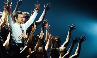 Harry Styles on stage at the Brit Awards last week