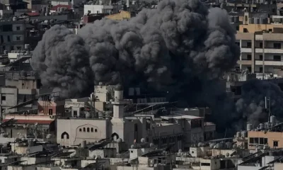 Smoke rises following an Israeli airstrike in Dahiyeh, Beirut's southern suburb, Lebanon, Wednesday, March 4, 2026.