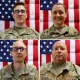 This combination of images provided by the U.S. Army taken on May 16, 2025 shows, from top left, Sgt. Declan Coady, 20, of Des Moines, Iowa, Sgt. 1st Class Nicole Amor, 39, of White Bear Lake, Minn., Capt. Cody Khork, 35, of Lakeland, Fla., and Sgt. 1st Class Noah Tietjens, 42, of Bellevue, Neb.
