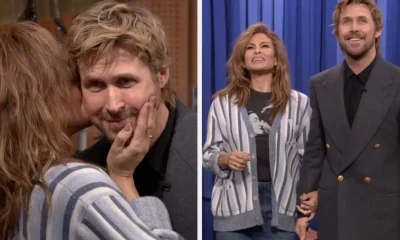 Eva Mendes And Ryan Gosling Share Rare PDA Moment On Jimmy Fallo