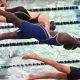 The author's daughter, Zuri, diving in a competition