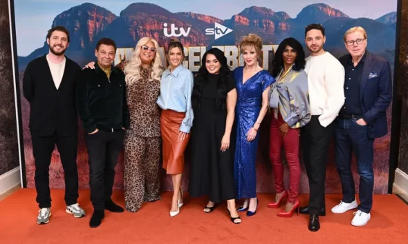 Seann Walsh, Craig Charles, Gemma Collins, Ashley Roberts, Scarlett Moffatt, Beverley Callard, Sinitta, Adam Thomas and Harry Redknapp at the press launch of I'm A Celebrity: South Africa on Monday night