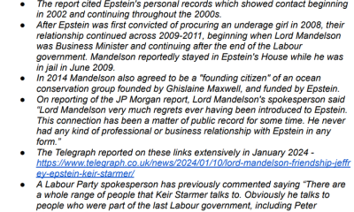 The vetting document prepared for the PM.