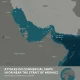 Infographic with a map of the Gulf and the Strait of Hormuz showing attacks on commercial vessels between February 28 and March 11.