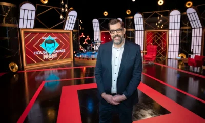 Richard Osman on the set of House Of Games