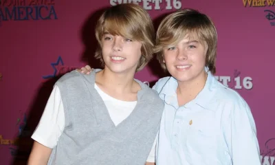 Cole and Dylan Sprouse at Miley Cyrus' 16th birthday party in 2008