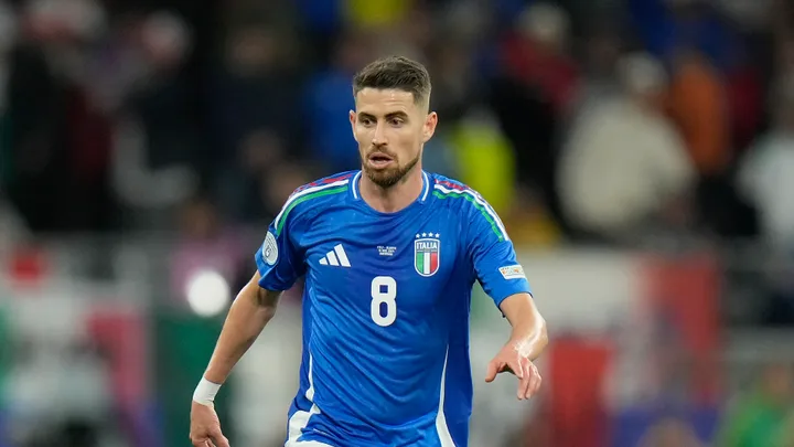 Jorginho on the pitch during the Euro 2024 tournament