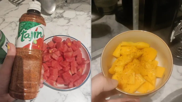 Mango and Tajin and melon and Tajin, some personal favourites