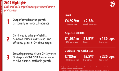 Symrise 2025 presentation: record cash flow, inaugural buyback unveiled