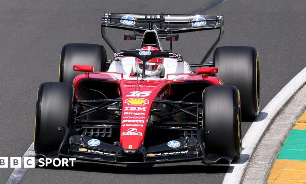 Ferrari's Charles Leclerc during first practice for the Australian Grand Prix