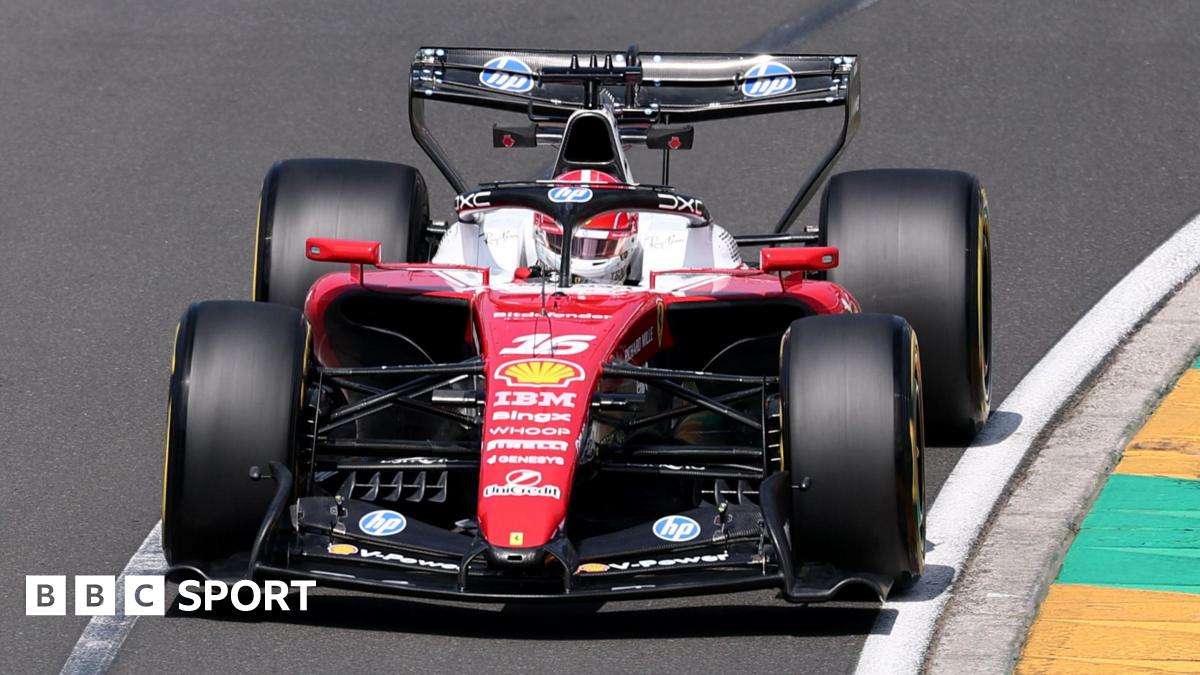 Ferrari's Charles Leclerc during first practice for the Australian Grand Prix
