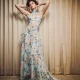 90909 Zendaya Stuns In Blue Floral Alexander McQueen Chiffon Gown On Jimmy Kimmel Live