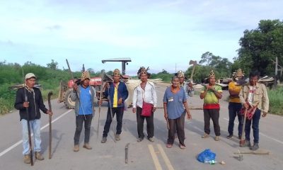 Indigenous people blockade highway to protest destruction of their territory