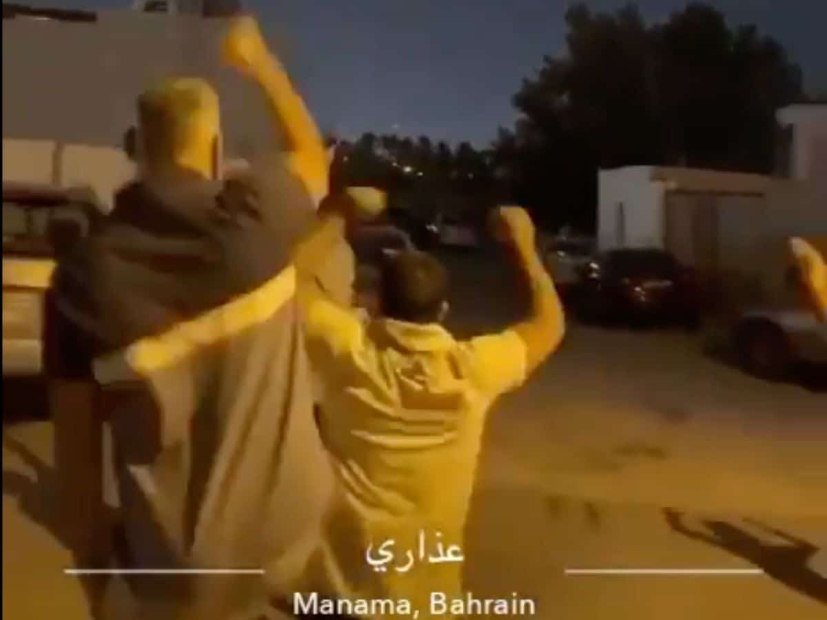 Bahrain citizens cheer as Iranian missiles strike US base