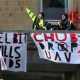 People Against Genocide take action at Chubb's Manchester office