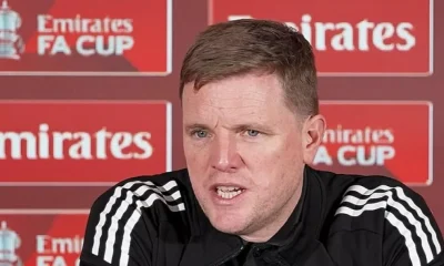 Eddie Howe fires warning to Arsenal with Man City claim after FA Cup exit | Football