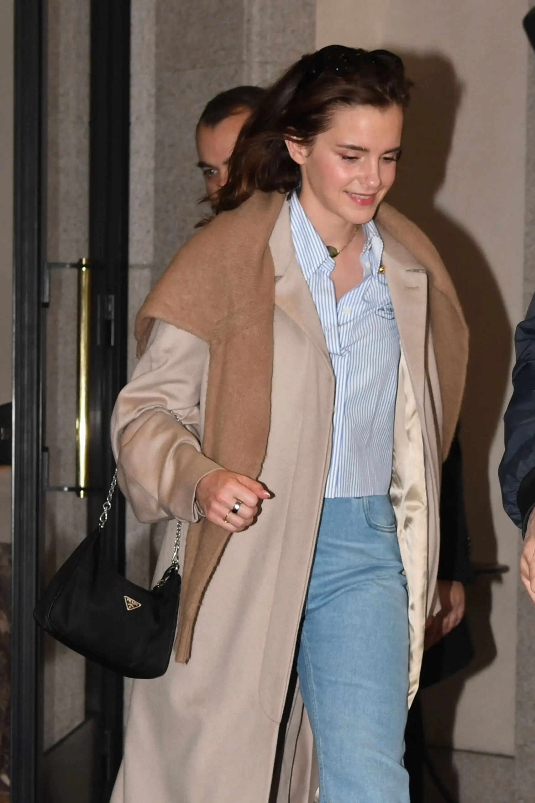Emma Watson at Hotel Palazzo Parigi during Milan Fashion Week on February 21