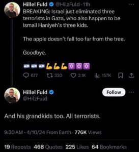 Israel fanatic fucked around and found out