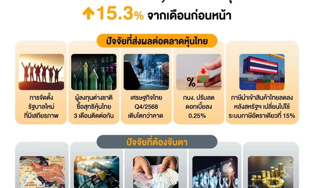 Infographic summarizing the stock market situation in February 2026