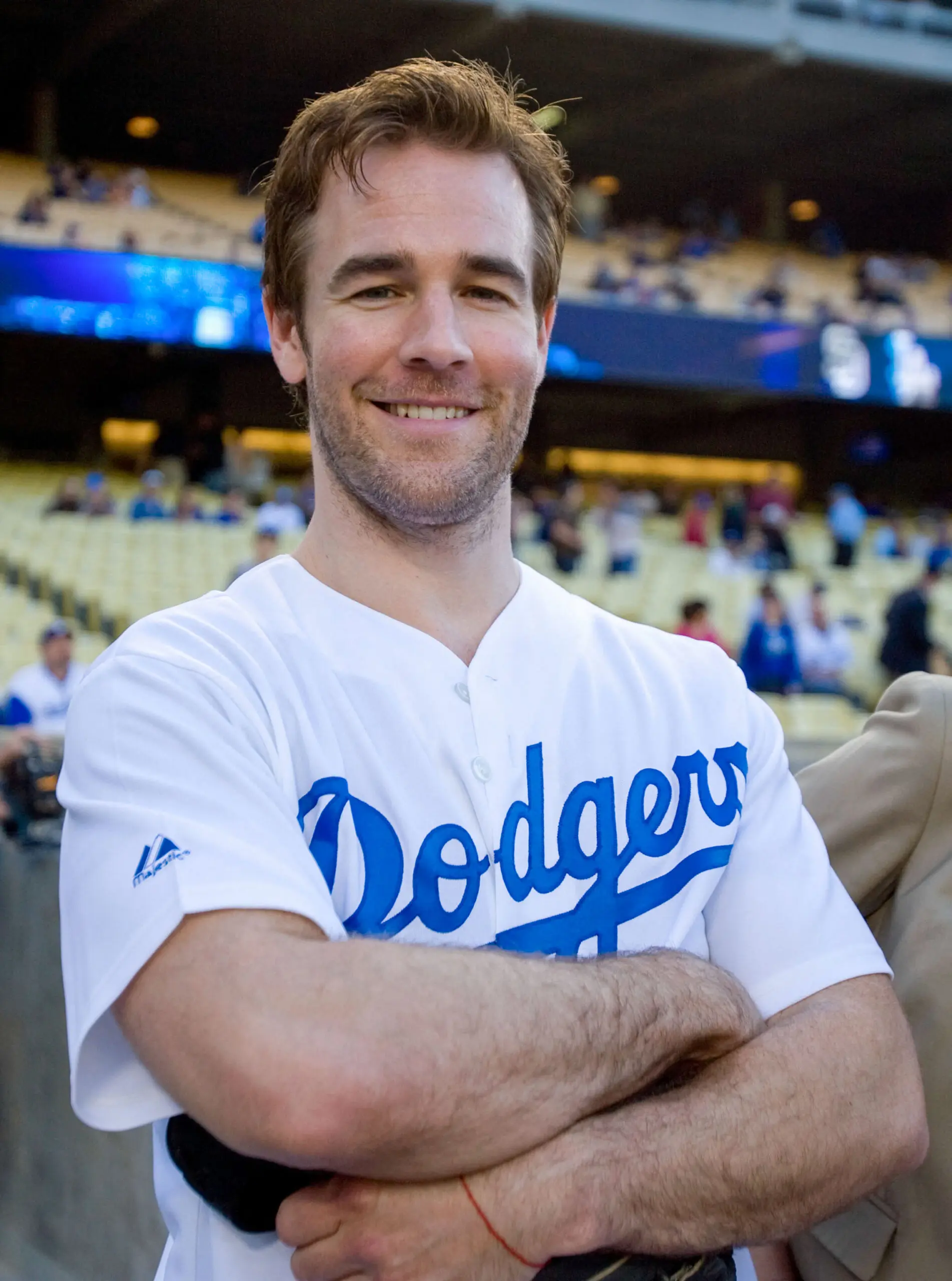 James Van Der Beek at a Dodgers game