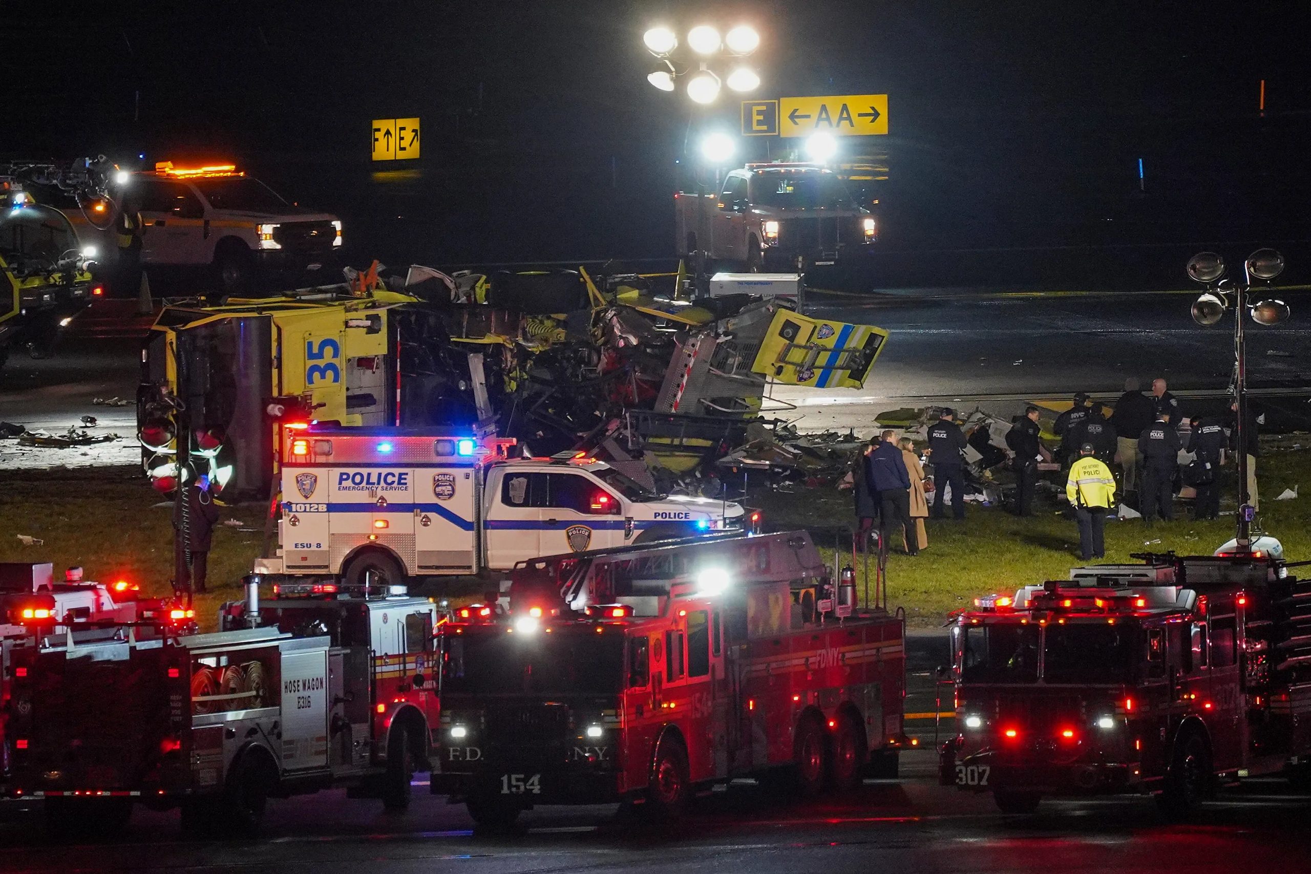 Shocking Images Show Aftermath Of Deadly Collision Between Air Canada Jet & Fire Truck At LaGuardia Airport New york