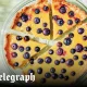Lemon tart with blueberries