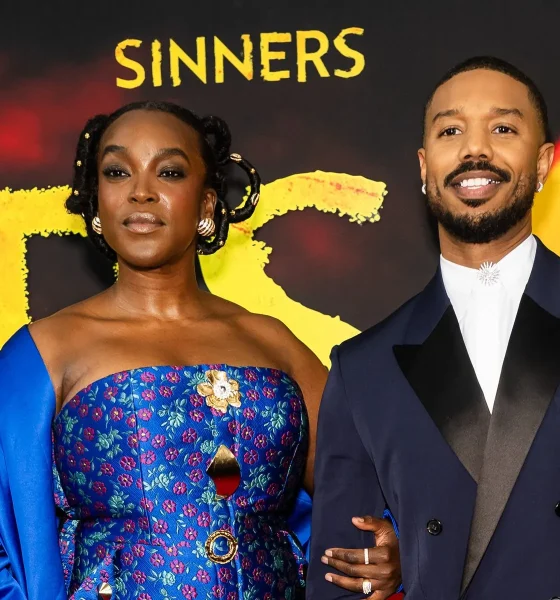 Michael B Jordan Wunmi Mosaku Kisses Pregnancy Baby Bump Video Smoke Annie Sinners