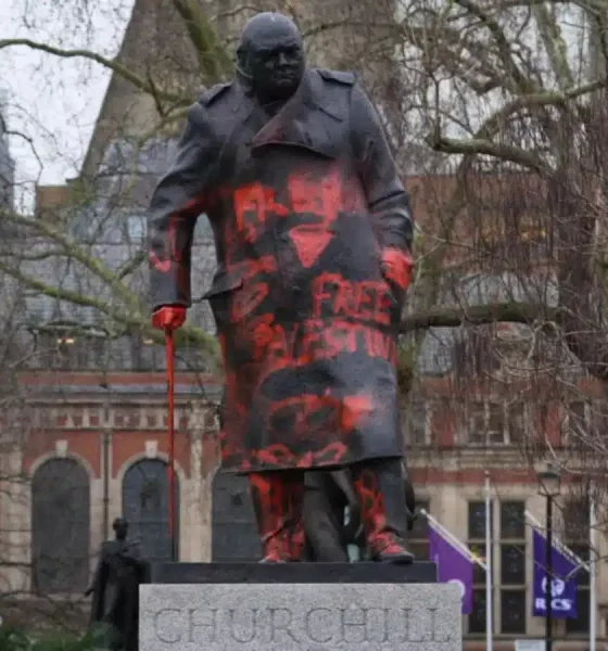 Olax Outis appears in court over Churchill statue action