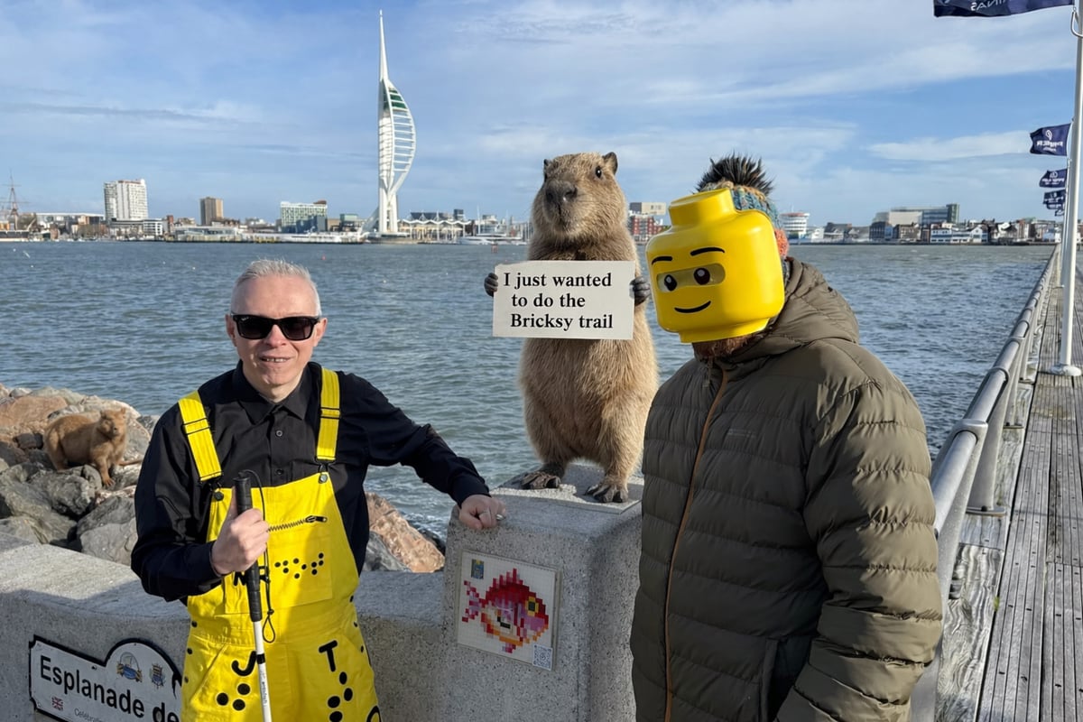 Bricksy Trail Gosport - created by Level Up Gosport in collaboration with Bricksy & Mr Dot.