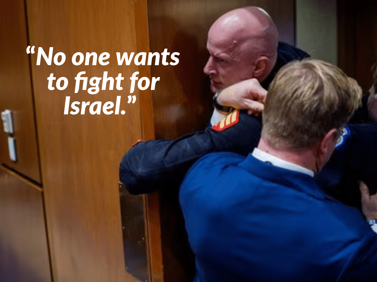 Trump senator manhandles veteran opposing Iran War