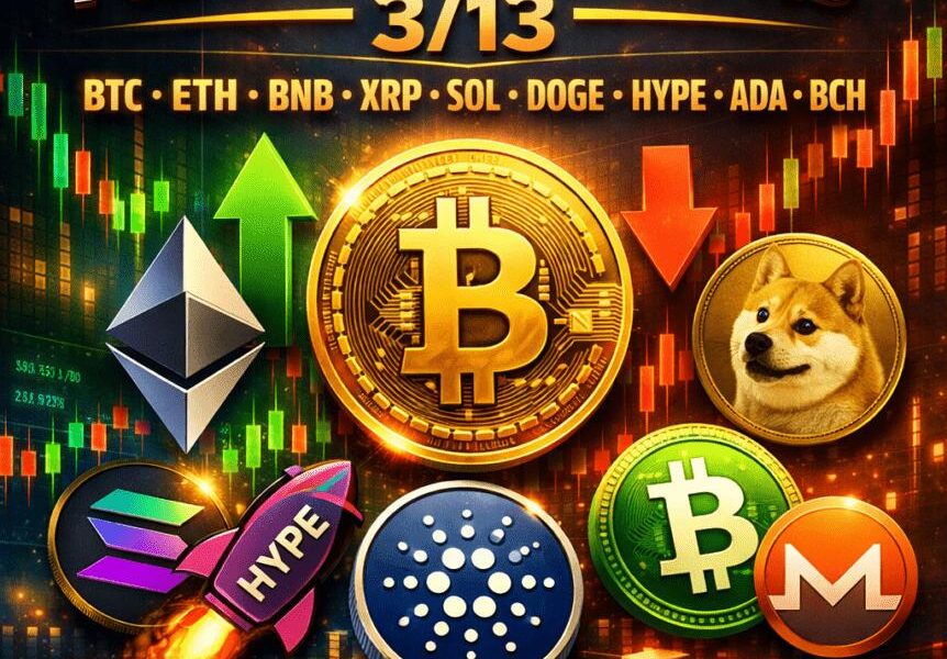 Price Predictions 3/13: Btc Eth Bnb Xrp Sol Doge Hype Ada Bch Xmr