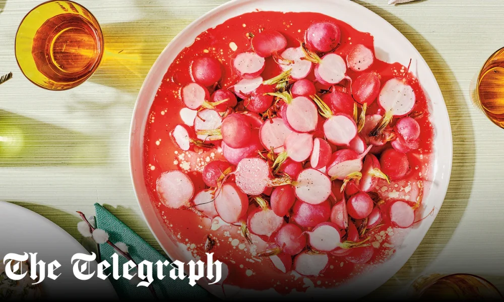 Roast radishes with honey and mint