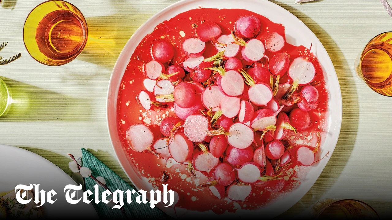 Roast radishes with honey and mint