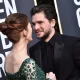 Rose Leslie and Kit Harington on the red carpet