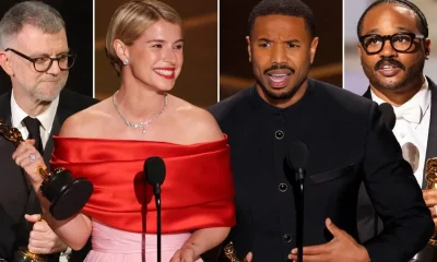 Michael B. Jordan and Jessie Buckley win best actor and actress at emotional Oscars ceremony