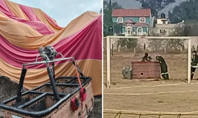 Two British tourists hurt after hot air balloon crashes into power cables in Mexico | News World