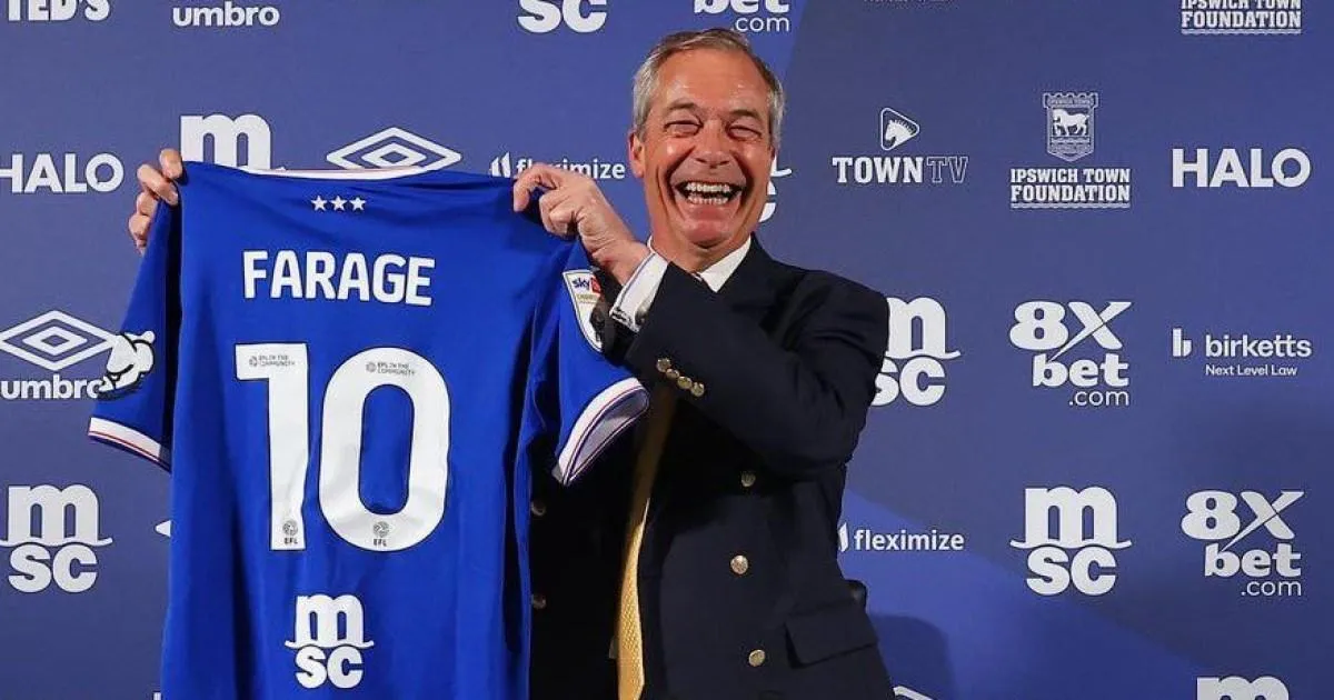 Ipswich Town chairman apologises 'unreservedly' for Nigel Farage visit | Football