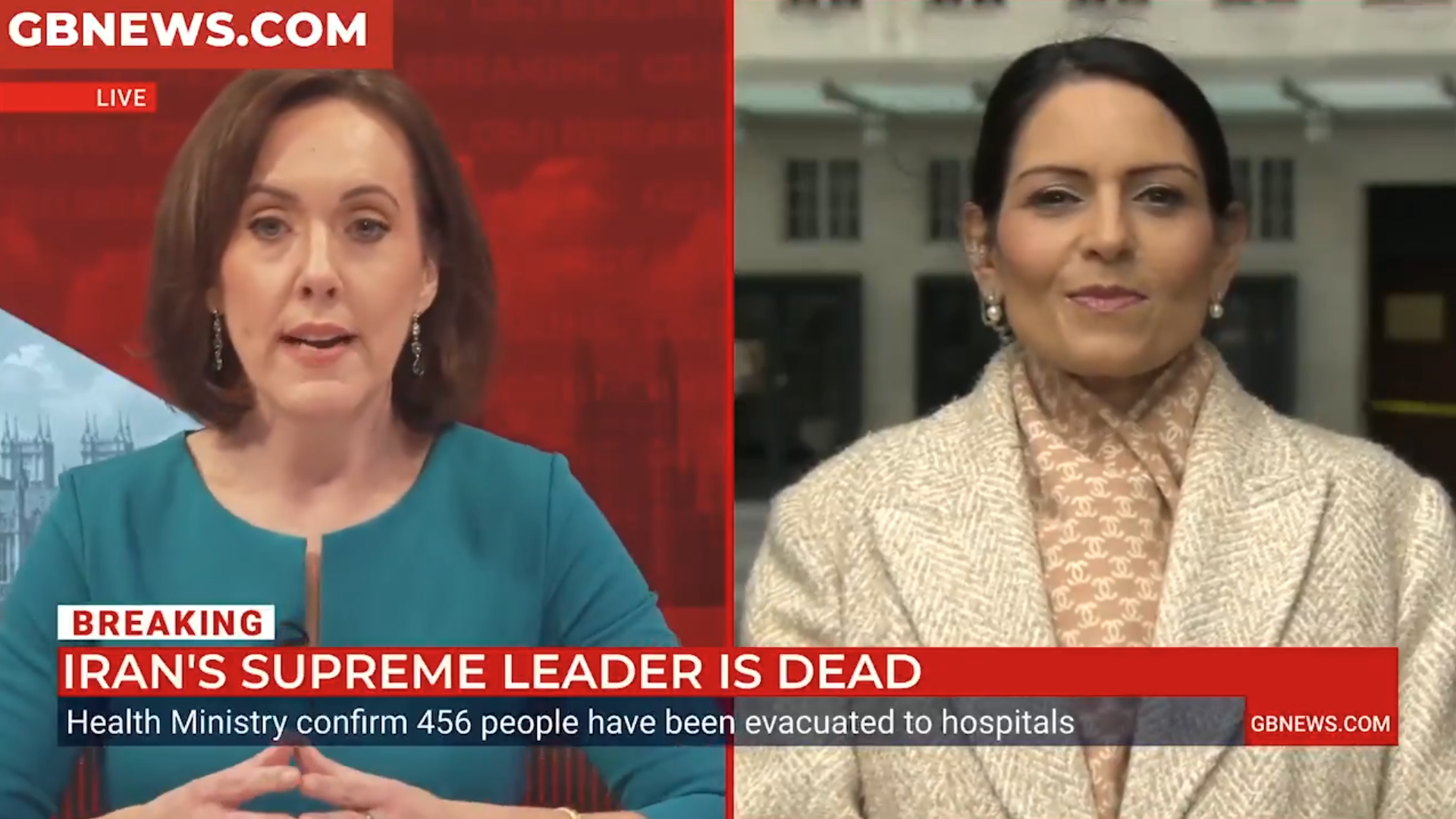 Patel: Starmer's stance on Iran has been "utterly feeble"