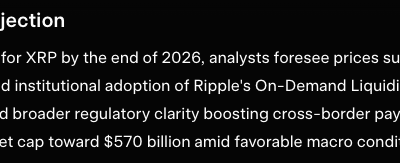 Elon's Grok AI Predicts the Price of XRP, Bitcoin and Ethereum by The End of 2026