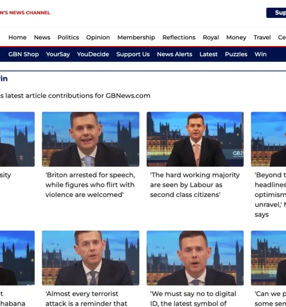 Reform 's Matt Goodwin on the receiving end of GB News laughter