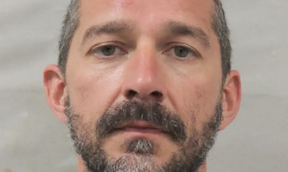 Shia LaBeouf's mug shot after his arrest following a Mardi Gras bar brawl New Orleans