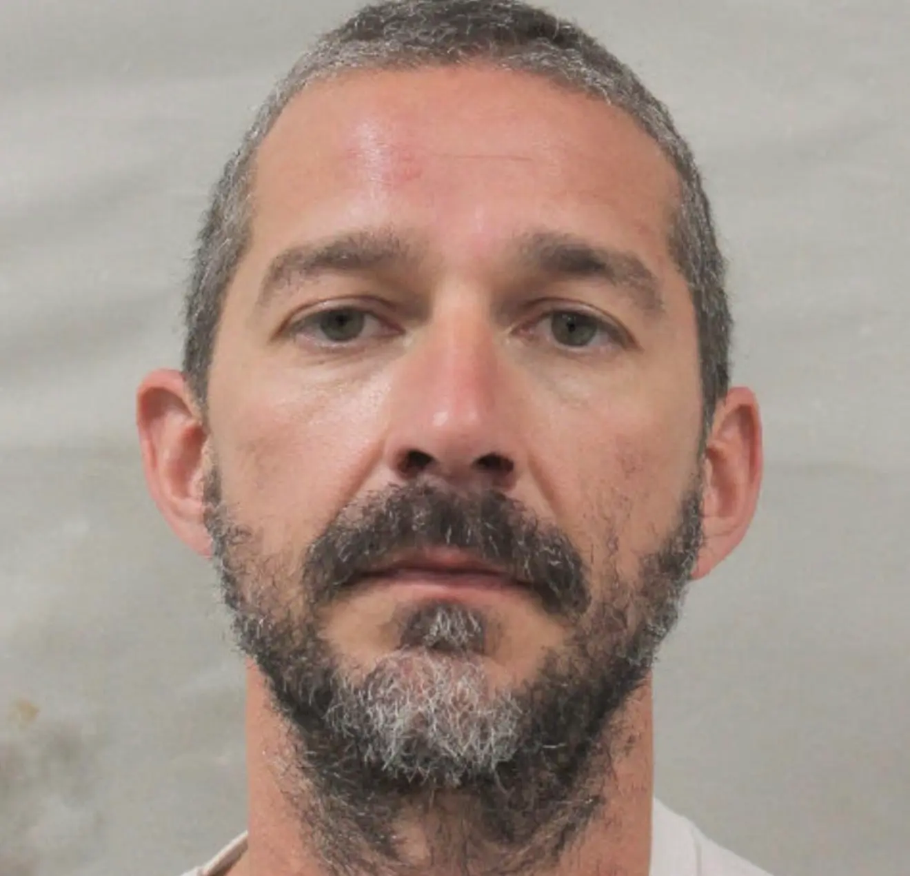 Shia LaBeouf's mug shot after his arrest following a Mardi Gras bar brawl New Orleans