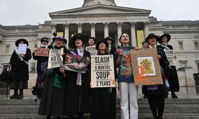 'Protest gave us the right to Vote' - Women’s Day suffragette stunt against anti-protest laws