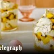 Mango and passionfruit mess with basil and pistachios