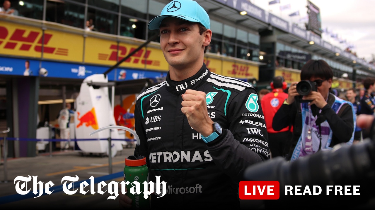 George Russell storms to Australian GP pole after Max Verstappen crashes