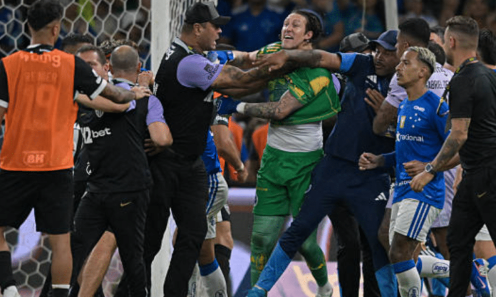 Football match sees 23 players sent off