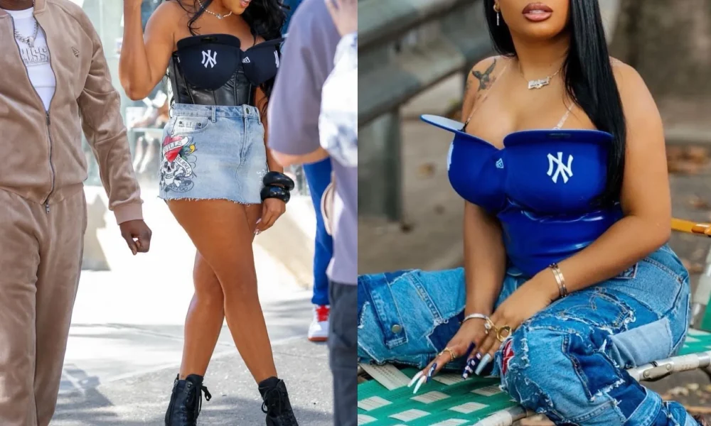 Who Wore It Better Angela Simmons Vs DreamDoll In A Yankees Hat Corset Top By Haus Of Debonair Designz Final 22